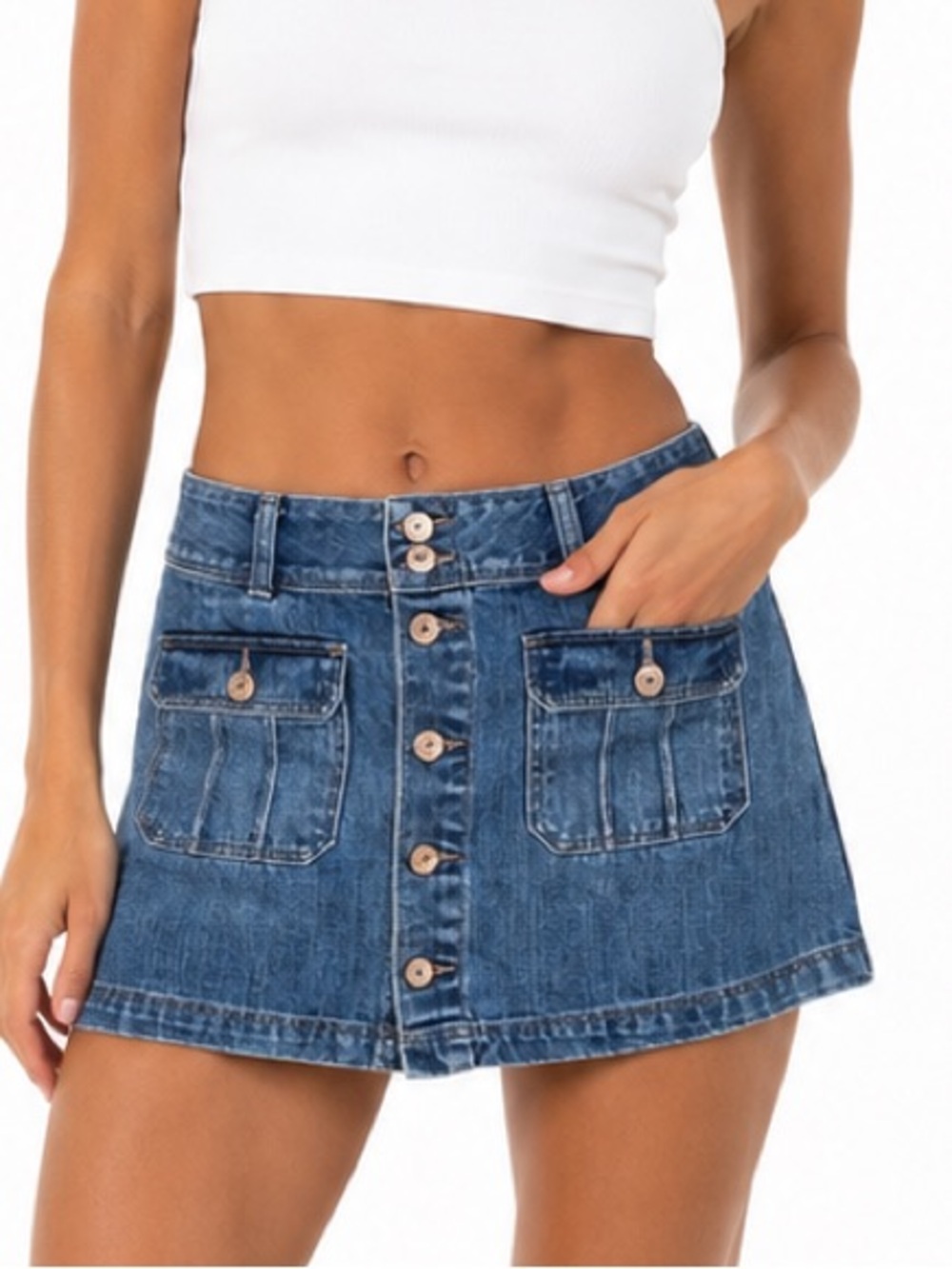 Abercrombie & Fitch Vintage Jean denim mini skirt size 2 Y2K